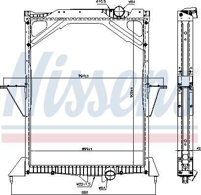 Nissens 65466A - Радиатор, охлаждане на двигателя vvparts.bg