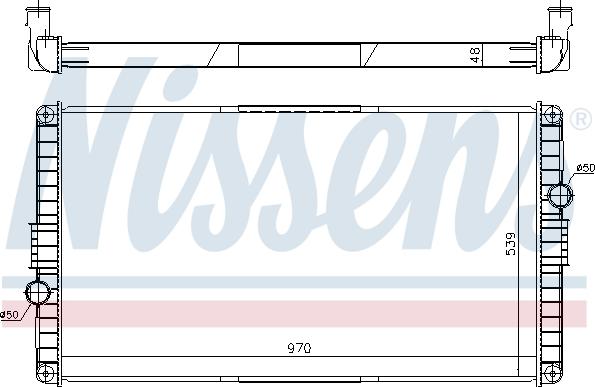 Nissens 65468A - Радиатор, охлаждане на двигателя vvparts.bg