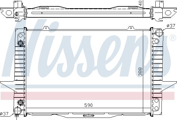 Nissens 65535A - Радиатор, охлаждане на двигателя vvparts.bg