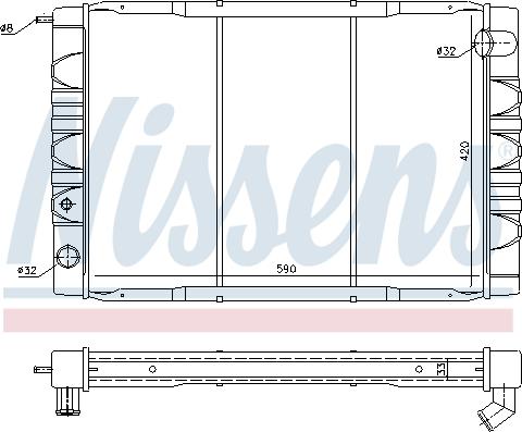 Nissens 65610 - Радиатор, охлаждане на двигателя vvparts.bg