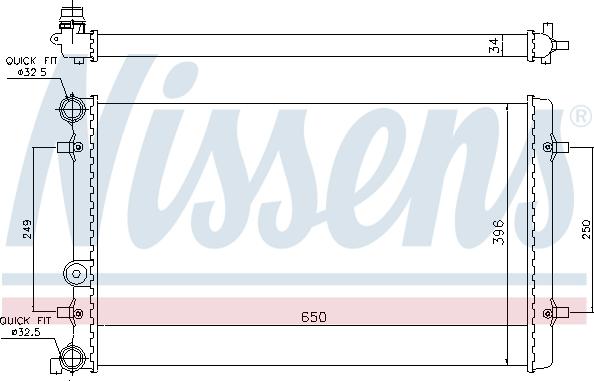 Nissens 65011 - Радиатор, охлаждане на двигателя vvparts.bg