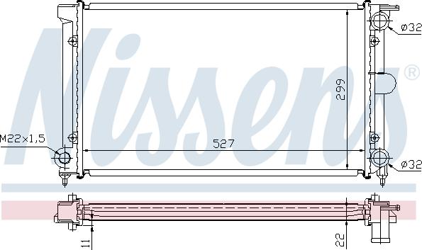 Nissens 691722 - Радиатор, охлаждане на двигателя vvparts.bg