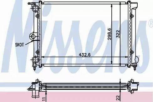 Ava Quality Cooling VW 2039 - Радиатор, охлаждане на двигателя vvparts.bg