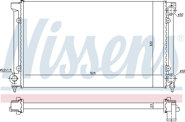 Nissens 651741 - Радиатор, охлаждане на двигателя vvparts.bg