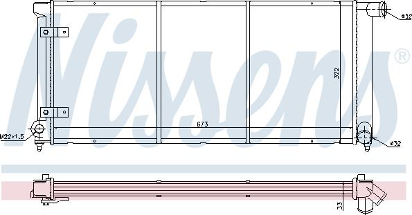 Nissens 694926 - Радиатор, охлаждане на двигателя vvparts.bg