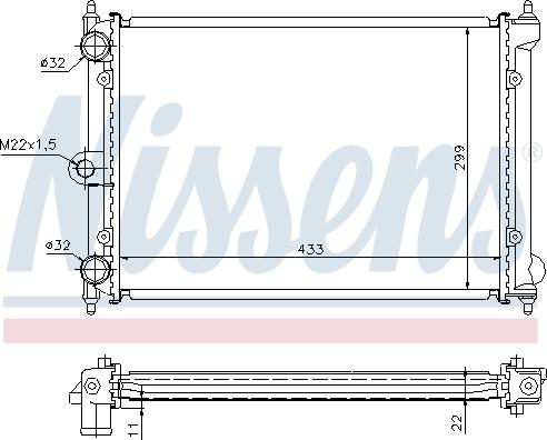 Nissens 696434 - Радиатор, охлаждане на двигателя vvparts.bg