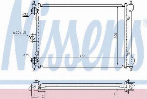 Nissens 65172A - Радиатор, охлаждане на двигателя vvparts.bg