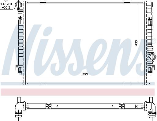 Nissens 65302 - Радиатор, охлаждане на двигателя vvparts.bg