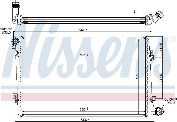 Nissens 65292 - Радиатор, охлаждане на двигателя vvparts.bg