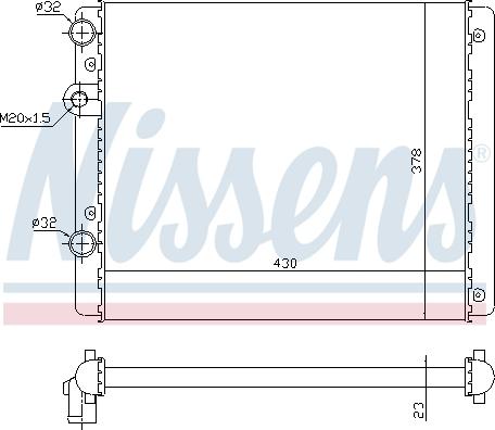 Nissens 697635 - Радиатор, охлаждане на двигателя vvparts.bg