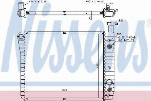 Nissens 60939A - Радиатор, охлаждане на двигателя vvparts.bg