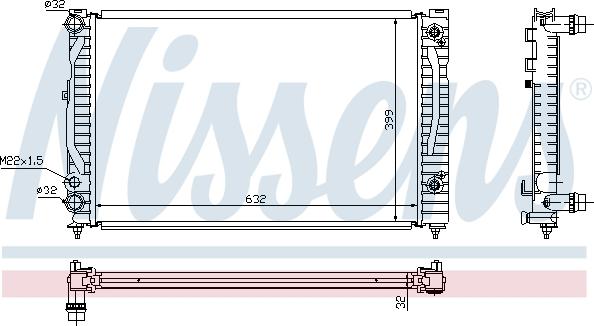 Nissens 60499 - Радиатор, охлаждане на двигателя vvparts.bg