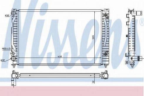 Nissens 60494A - Радиатор, охлаждане на двигателя vvparts.bg