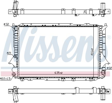 Nissens 695463 - Радиатор, охлаждане на двигателя vvparts.bg