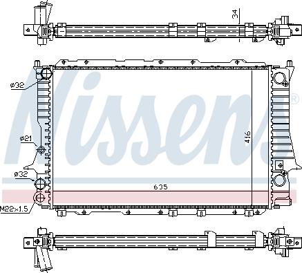 Nissens 698423 - Радиатор, охлаждане на двигателя vvparts.bg