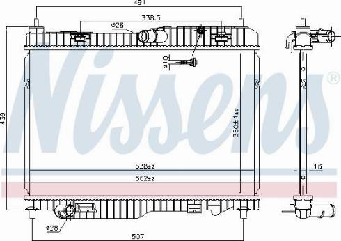 Nissens 606966 - Радиатор, охлаждане на двигателя vvparts.bg