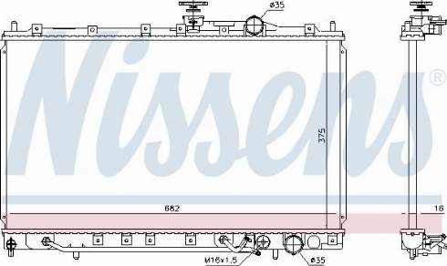 Nissens 606650 - Радиатор, охлаждане на двигателя vvparts.bg