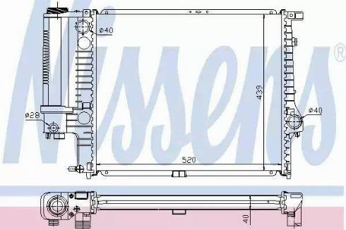 Nissens 60615A - Радиатор, охлаждане на двигателя vvparts.bg