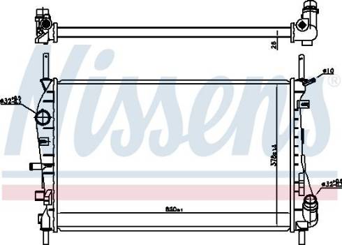 Nissens 606290 - Радиатор, охлаждане на двигателя vvparts.bg