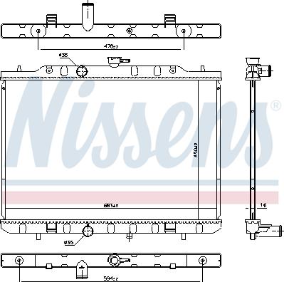 Nissens 606791 - Радиатор, охлаждане на двигателя vvparts.bg