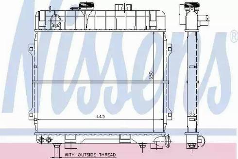 Nissens 60675 - Радиатор, охлаждане на двигателя vvparts.bg