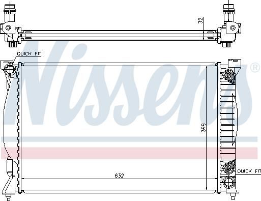 Nissens 60300A - Радиатор, охлаждане на двигателя vvparts.bg