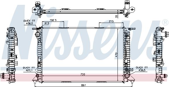 Nissens 60318 - Радиатор, охлаждане на двигателя vvparts.bg