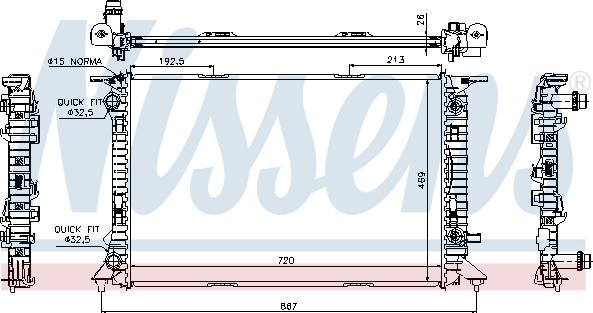 Nissens 60321 - Радиатор, охлаждане на двигателя vvparts.bg