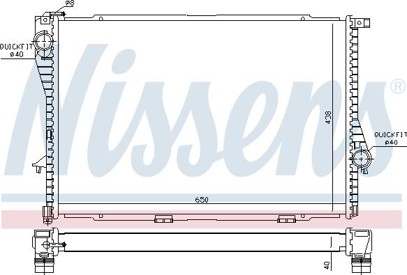 Nissens 60754A - Радиатор, охлаждане на двигателя vvparts.bg