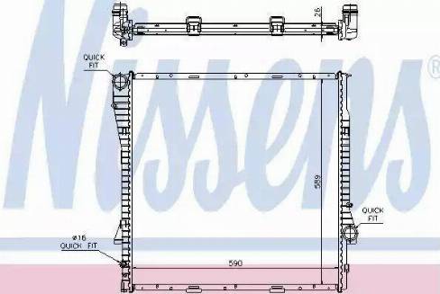 Nissens 60788 - Радиатор, охлаждане на двигателя vvparts.bg