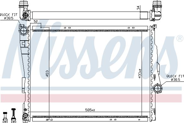 Nissens 60782 - Радиатор, охлаждане на двигателя vvparts.bg