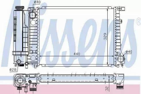 Nissens 60735 - Радиатор, охлаждане на двигателя vvparts.bg