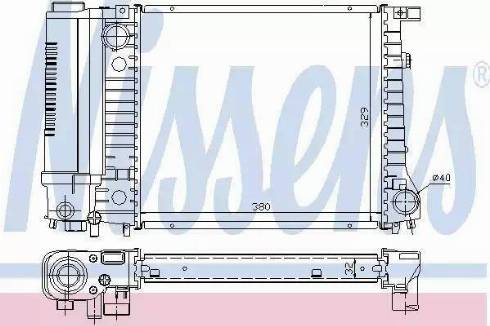 Nissens 60729 - Радиатор, охлаждане на двигателя vvparts.bg