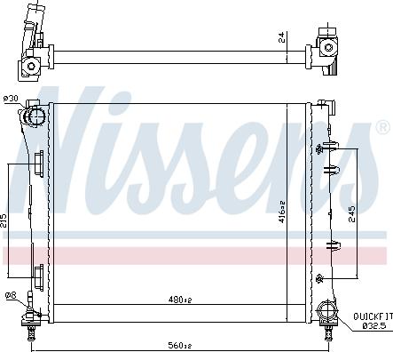 Nissens 693420 - Радиатор, охлаждане на двигателя vvparts.bg