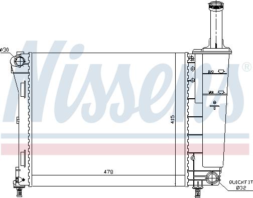 Nissens 699518 - Радиатор, охлаждане на двигателя vvparts.bg