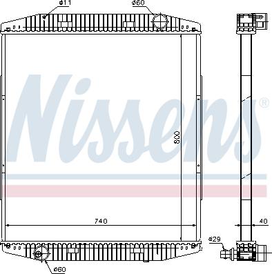 Nissens 619730 - Радиатор, охлаждане на двигателя vvparts.bg