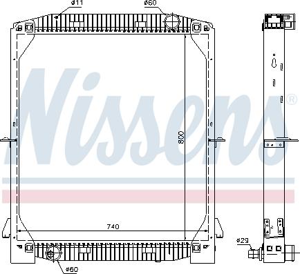 Nissens 61973A - Радиатор, охлаждане на двигателя vvparts.bg