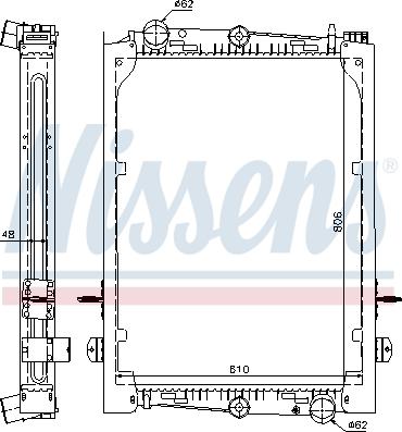 Nissens 61440A - Радиатор, охлаждане на двигателя vvparts.bg