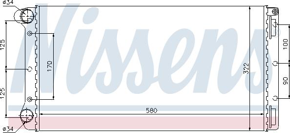 Nissens 695491 - Радиатор, охлаждане на двигателя vvparts.bg