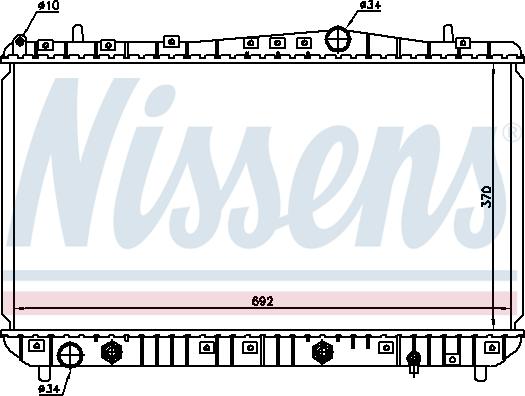 Nissens  61634 - Радиатор, охлаждане на двигателя vvparts.bg