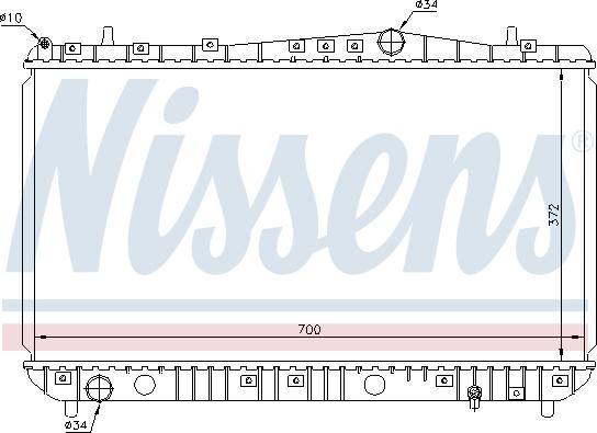 Nissens 690284 - Радиатор, охлаждане на двигателя vvparts.bg