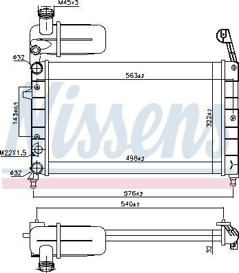 Nissens 696449 - Радиатор, охлаждане на двигателя vvparts.bg