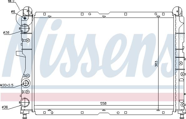 Nissens 698837 - Радиатор, охлаждане на двигателя vvparts.bg