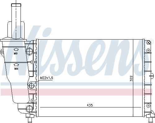 Nissens 61856 - Радиатор, охлаждане на двигателя vvparts.bg