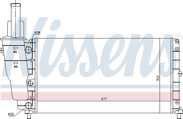 Nissens 698778 - Радиатор, охлаждане на двигателя vvparts.bg