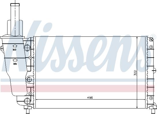 Nissens 61857 - Радиатор, охлаждане на двигателя vvparts.bg