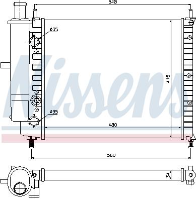 Nissens 690297 - Радиатор, охлаждане на двигателя vvparts.bg