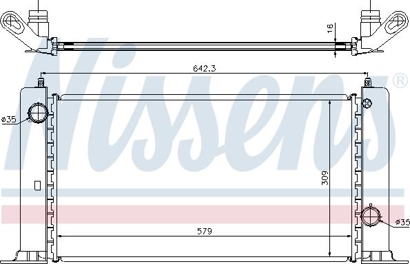 Nissens 61883A - Радиатор, охлаждане на двигателя vvparts.bg