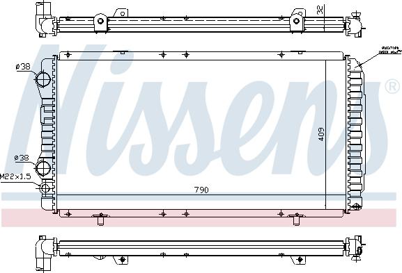 Nissens 691287 - Радиатор, охлаждане на двигателя vvparts.bg