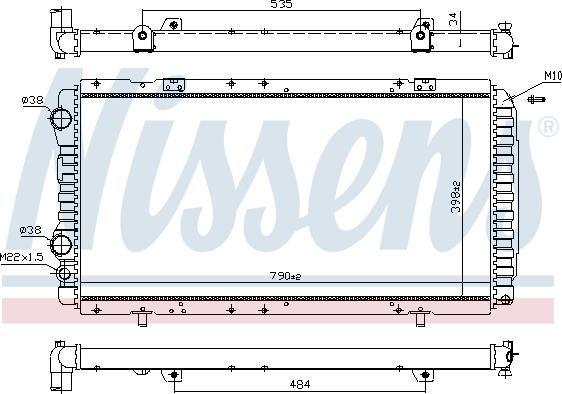 Nissens 61390 - Радиатор, охлаждане на двигателя vvparts.bg